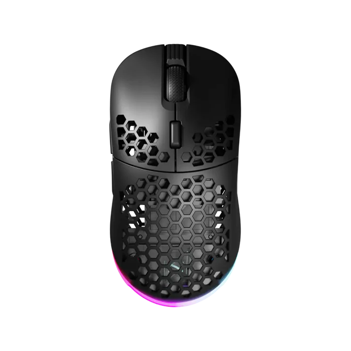 Mouse Gaming Wireless Nyfter NYF 22 19000 DPI, 1000 Hz, 72 g Negru, 2 skin-uri , RESIGILAT