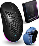 Mouse Gaming Wireless Nyfter NYF 22 19000 DPI, 1000 Hz, 72 g Negru, 2 skin-uri , RESIGILAT
